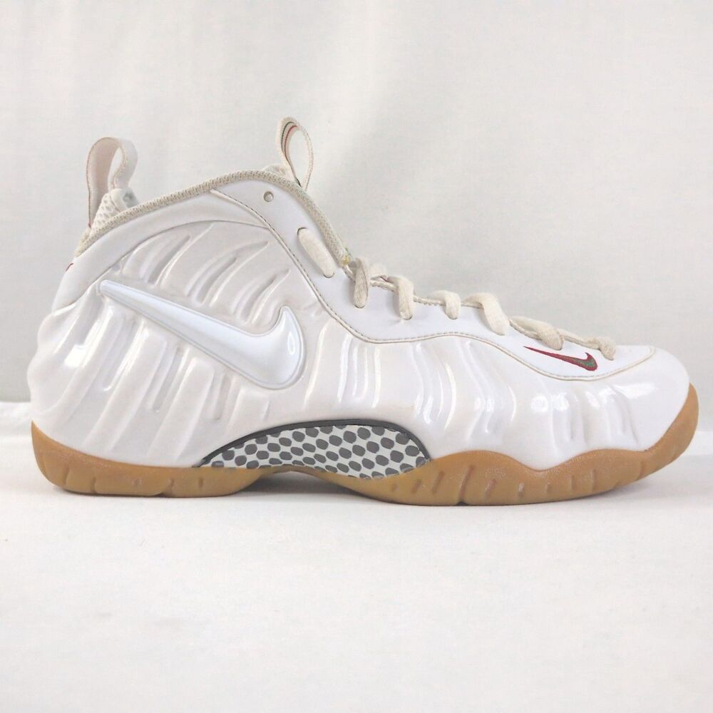 Size 10 - Nike Foamposite Pro Gucci - White -euc!